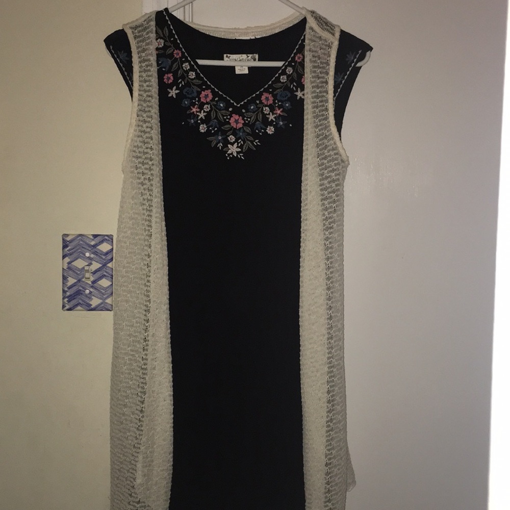 Flower Dress With Sweater
